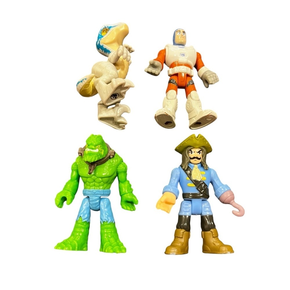 imaginext killer croc Captain Hook buzz lightyear Jurassic world figures lot